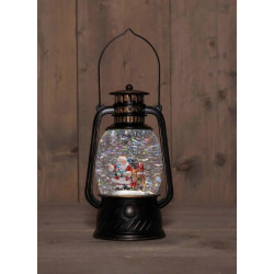 Kula śnieżna latarnia z Mikołajem 13,3×24,5×14cm z LED dekoracja świąteczna
