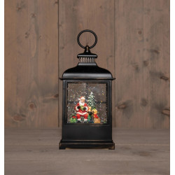 Kula śnieżna latarnia z Mikołajem 11×15,5×27 cm - dekoracja świąteczna, LED