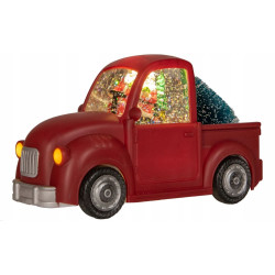 Kula śnieżna LED czerwone auto 19×27×14,5 cm dekoracja świąteczna prezent