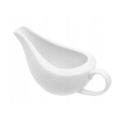 Sosjerka porcelanowa HomeDelux Naomi 260 ml biała elegancka