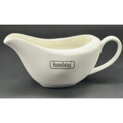 Sosjerka porcelanowa HomeDelux Naomi 260 ml biała elegancka