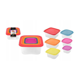 Lunch box pojemniki do żywności ZESTAW RAINBOW 6 sztuk