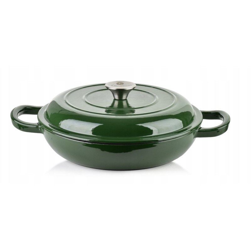 VERDELUXE BRYTFANNA ŻELIWNA GĘSIARKA ZIELONA 26CM