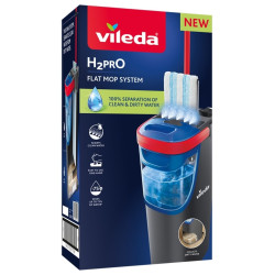 MOP PŁASKI VILEDA H2PRO ZAWSZE CZYSTA WODA ZESTAW MOP Z WIADREM