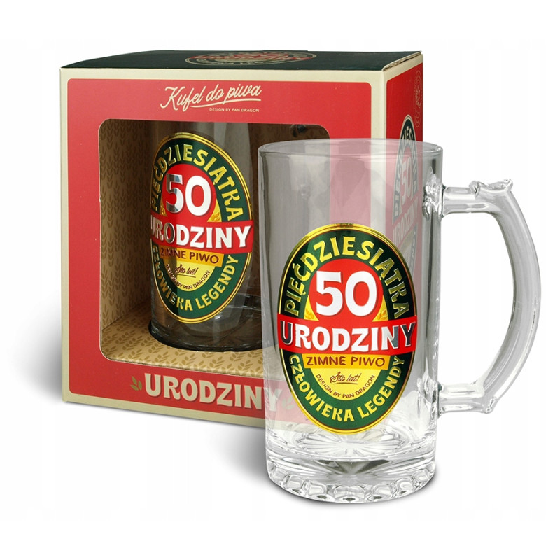 KUFEL DO PIWA NA 50STKĘ 50 URODZINY CZŁOWIEKA LEGENDY
