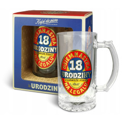 KUFEL DO PIWA 18STKĘ PREZENT 18 URODZINY PIERWSZE PIWO