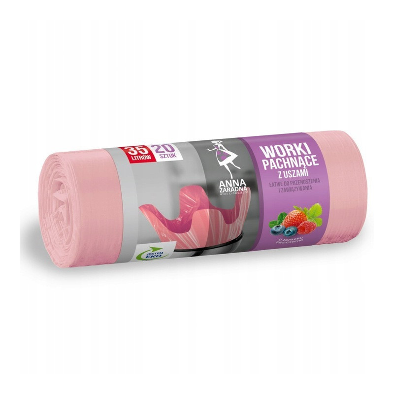 Worki do śmieci z uszami zapach owocowy 35l 20szt