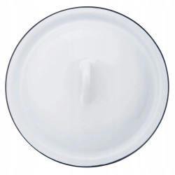 POKRYWA EMALIOWANA 24CM BIAŁA