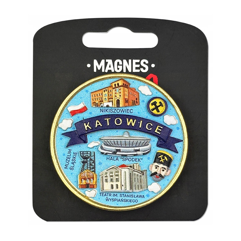 MAGNES na lodówkę KATOWICE pamiątka gift prezent przestrzenny