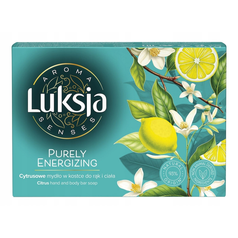 Luksja Aroma Senses Purely Energizing Cytrusowe mydło do rąk w kostce 90g