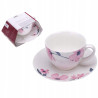 Filiżanka i spodek PINK PETAL 240 ml z porcelany New Bone