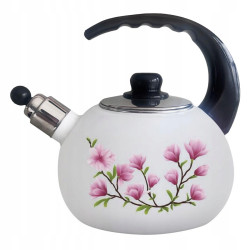 Czajnik 2,2 L EMALIOWANY INDUKCJA GAZ ELADIO FLOWERS MAGNOLIA