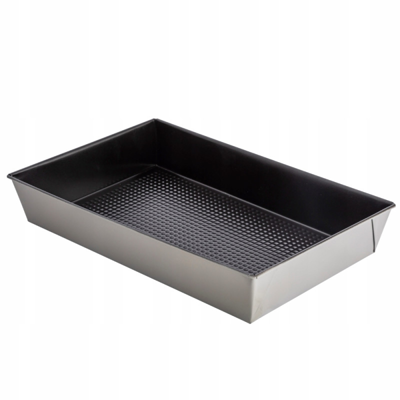 FORMA BLACHA DO CIASTA 36X24.5X6 CM SZARA