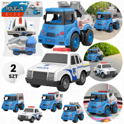 Zestaw 2 × Samochody Policyjne VERGIONIC - niezawodna zabawkowa policja do