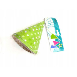 Czapeczki papierowe GREEN DOTS 6 szt.