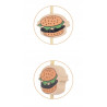 Patyczki do przekąsek BURGER 25szt, 9cm