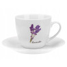 Filiżanka i spodek PROWANSJA 200ml z porcelany New Bone 81472 wz. Lavender