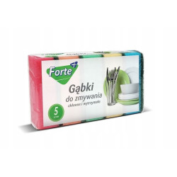 FORTE+ Gąbki do zmywania 5 szt. kuchenne, trwałe