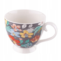 FOLK FLOWERS FILIŻANKA JUMBO NA STOPCE NBC 350 ML DEK. III