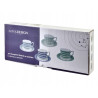 Komplet 6 filiżanek 210 ml ze spodkami szare porcelana