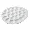 Talerz na jajka 24 miejsca porcelanowy MONDEX 35x28 cm biały