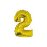 BALON CYFRA 2 ZŁOTA 35cm