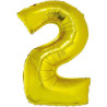 BALON CYFRA 2 ZŁOTA 35cm