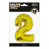 BALON CYFRA 2 ZŁOTA 35cm