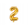 BALON CYFRA 2 ZŁOTA 35cm