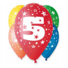 BALONY Z NADRUKIEM CYFRA 5 5SZT