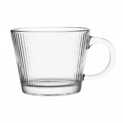Szklany kubek do kawy i herbaty szklanka z uchem Selena 370 ml 6szt