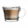 Szklany kubek do kawy i herbaty szklanka z uchem Selena 370 ml 6szt