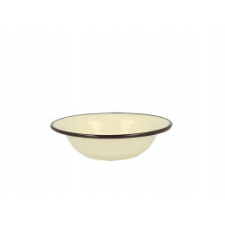 MISKA EMALIOWANA 0.55L Średnica 18CM wysokość 4.9CM KREM