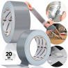 MOCNA TAŚMA NAPRAWCZA MONTERSKA SREBRNA ZBROJONA DUCT TAPE 20 m