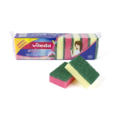 VILEDA ZMYWAKI GĄBKI DO MYCIA NACZYŃ RAINBOW 10szt MIX KOLORÓW
