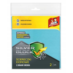 JAN NIEZBĘDNY ŚCIERECZKI DOMOWE 2 sztuki SILVER BLACK
