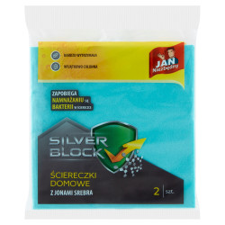 JAN NIEZBĘDNY ŚCIERECZKI DOMOWE 2 sztuki SILVER BLACK