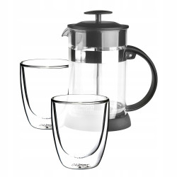 Zaparzacz do kawy herbaty French Press i szklanki termiczne Altom Design