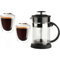 Zaparzacz do kawy herbaty French Press i szklanki termiczne Altom Design