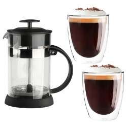 Zaparzacz do kawy herbaty French Press i szklanki termiczne Altom Design