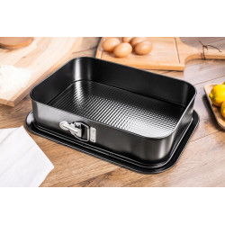 FORMA TORTOWNICA PROSTOKĄTNA 340X240CM NON-STICK CZARNA