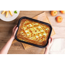 FORMA TORTOWNICA PROSTOKĄTNA 340X240CM NON-STICK CZARNA