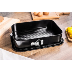 FORMA TORTOWNICA PROSTOKĄTNA 340X240CM NON-STICK CZARNA
