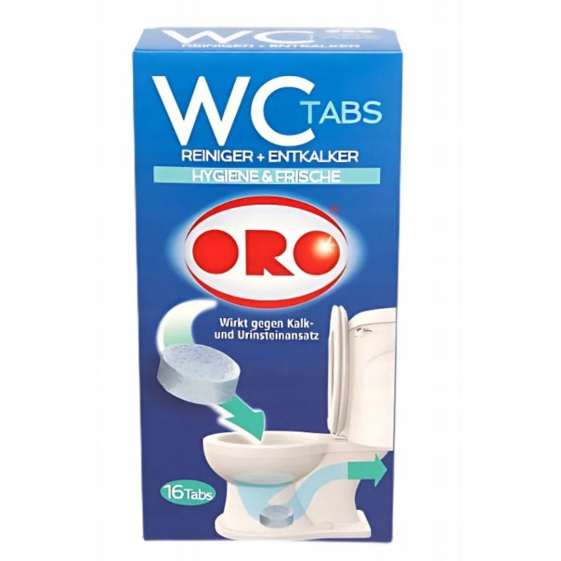 ORO TABLETKI DO CZYSZCZENIA WC 16szt Skuteczne i Łatwe Czyszczenie Toalety