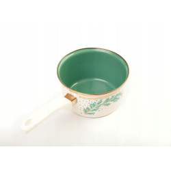 Rondel emaliowany, 16 cm 1.9L, jasnokremowy, idealny na prezent, Green Line