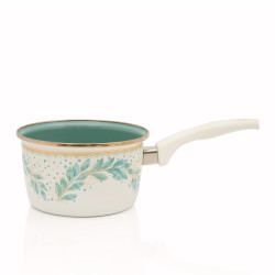Rondel emaliowany, 16 cm 1.9L, jasnokremowy, idealny na prezent, Green Line