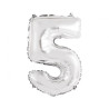 BALON FOLIOWY 5 35CM SREBRNA