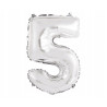 BALON FOLIOWY 5 35CM SREBRNA