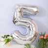 BALON FOLIOWY 5 35CM SREBRNA