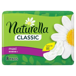 Naturella, Classic Maxi, Podpaski ze skrzydełkami, 8 szt